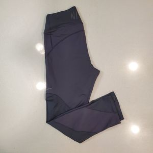 Nike DRI-FIT Women's Cropped Mesh Panels Black Leggings XS